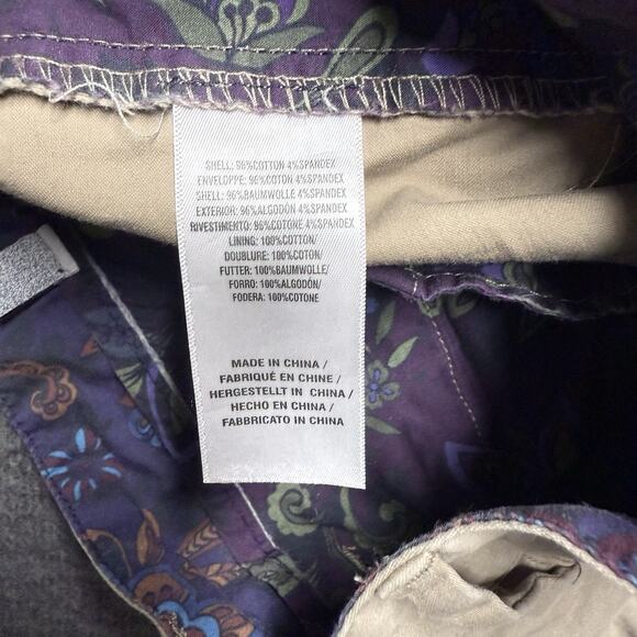 Lords Of Harlech Dress Pants Men's 32x32 Khaki Stretch Straight Floral Accents - Picture 3 of 7